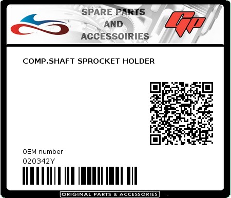 Product image: Derbi - 020342Y - COMP.SHAFT SPROCKET HOLDER   0