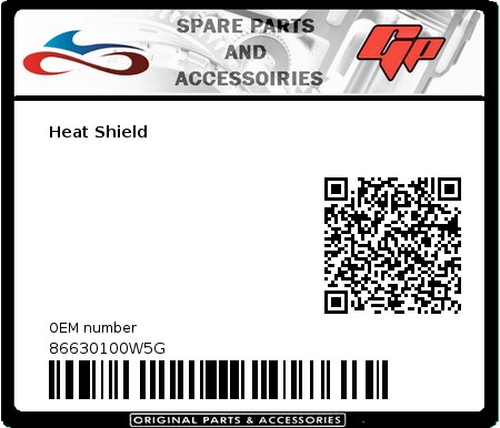 Product image: Derbi - 86630100W5G - Heat Shield  0