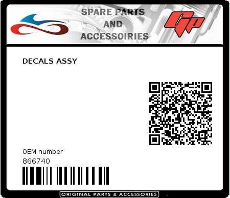 Product image: Derbi - 866740 - DECALS ASSY  0