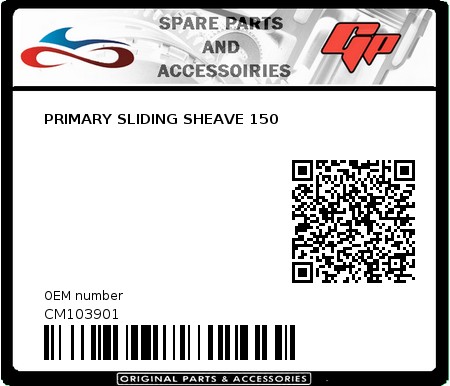 Product image: Derbi - CM103901 - PRIMARY SLIDING SHEAVE 150   0