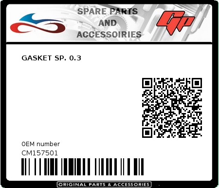 Product image: Derbi - CM157501 - GASKET SP. 0.3  0
