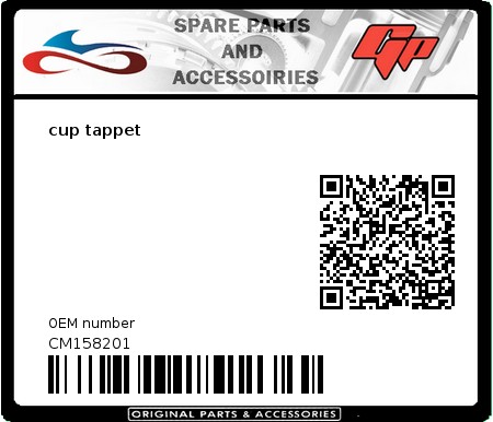 Product image: Derbi - CM158201 - cup tappet  0
