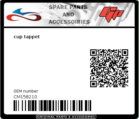 Product image: Derbi - CM158210 - cup tappet  0