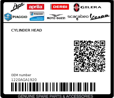 Product image: Sym - 1220AGA1920 - CYLINDER HEAD  0