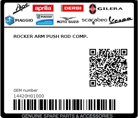 Product image: Sym - 14420H01000 - ROCKER ARM PUSH ROD COMP.  0