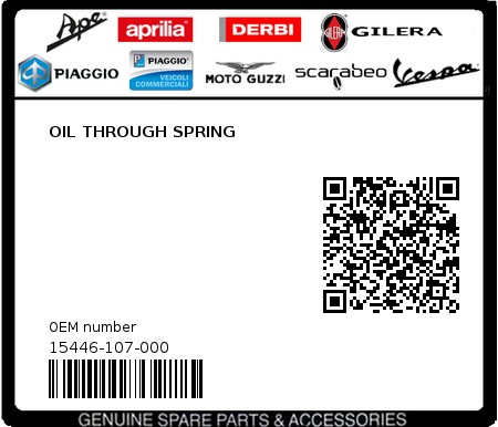 Product image: Sym - 15446-107-000 - OIL THROUGH SPRING  0