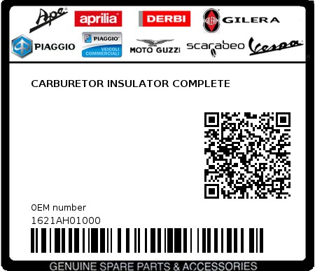 Product image: Sym - 1621AH01000 - CARBURETOR INSULATOR COMPLETE  0