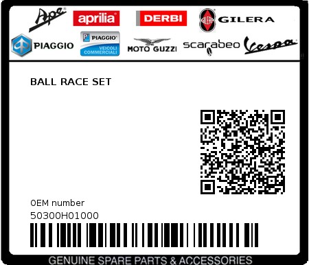 Product image: Sym - 50300H01000 - BALL RACE SET  0