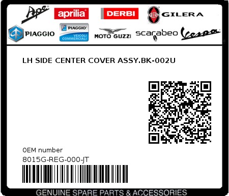 Product image: Sym - 8015G-REG-000-JT - LH SIDE CENTER COVER ASSY.BK-002U  0