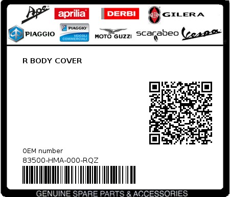 Product image: Sym - 83500-HMA-000-RQZ - R BODY COVER  0