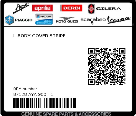 Product image: Sym - 87128-AYA-900-T1 - L BODY COVER STRIPE  0