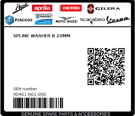 Product image: Sym - 90461-N01-000 - SPLINE WASHER B 20MM  0