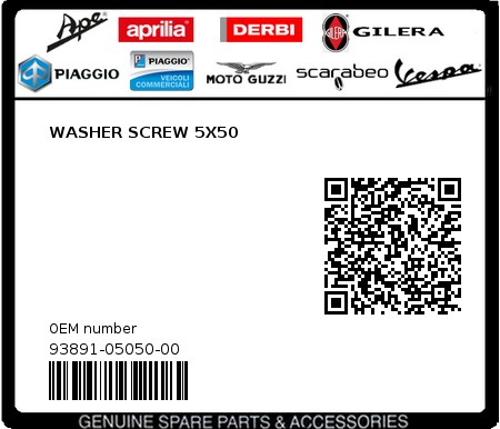 Product image: Sym - 93891-05050-00 - WASHER SCREW 5X50  0
