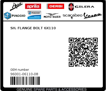 Product image: Sym - 96001-06110-08 - SH. FLANGE BOLT 6X110  0