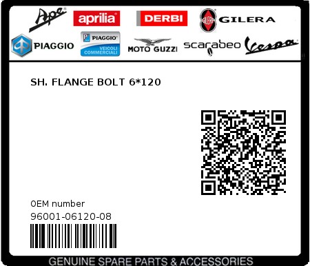 Product image: Sym - 96001-06120-08 - SH. FLANGE BOLT 6*120  0