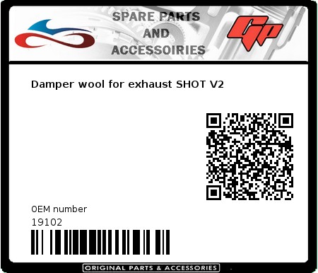 Product image: Giannelli - 19102 - Damper wool for exhaust SHOT V2 