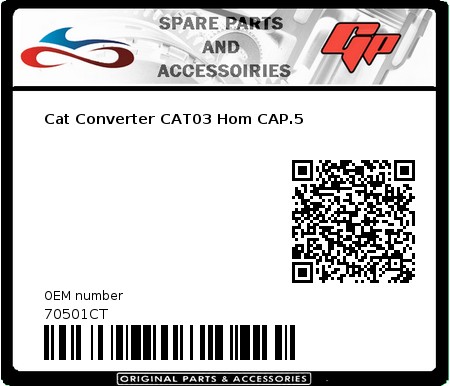 Product image: Giannelli - 70501CT - Cat Converter CAT03 Hom CAP.5   