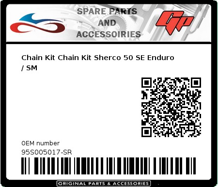 Product image: Axring - 95S005017-SR - Chain Kit Sherco 50 SE Enduro / SM 