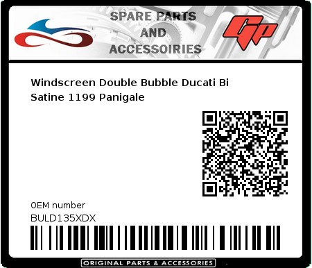 Product image: Fabbri - BULD135XDX - Windscreen Double Bubble Ducati Bi Satine 1199 Panigale   