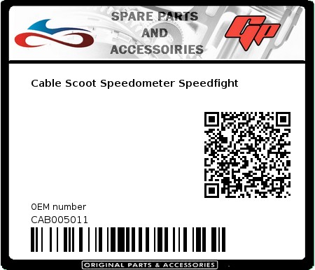 Product image: Kyoto - CAB005011 - Cable Scoot Speedometer Speedfight    