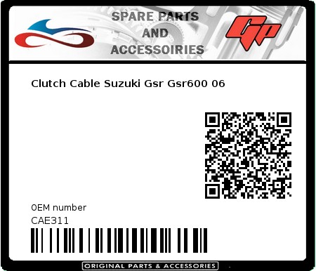 Product image: Kyoto - CAE311 - Clutch Cable Suzuki Gsr Gsr600 06   