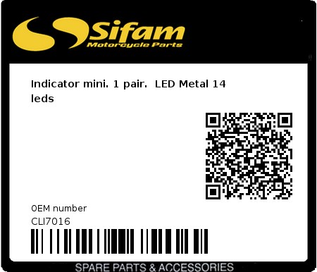Product image: Sifam - CLI7016 - Indicator mini. 1 pair.  LED Metal 14 leds  0