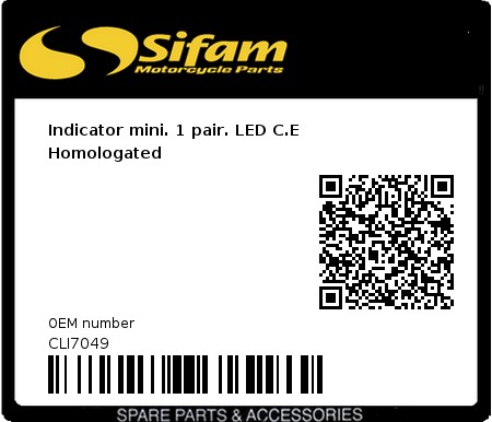 Product image: Sifam - CLI7049 - Indicator mini. 1 pair. LED C.E Homologated 