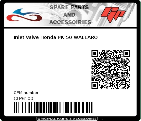 Product image: Athena - CLP6100 - Inlet valve Honda PK 50 WALLARO 