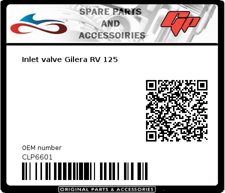 Product image: Athena - CLP6601 - Inlet valve Gilera RV 125 