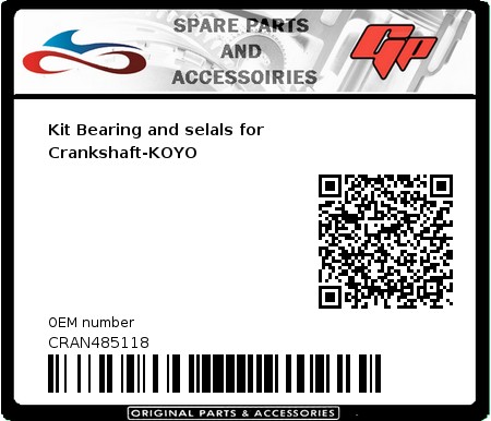 Product image: Koyo - CRAN485118 - Kit Bearing and selals for Crankshaft-KOYO 