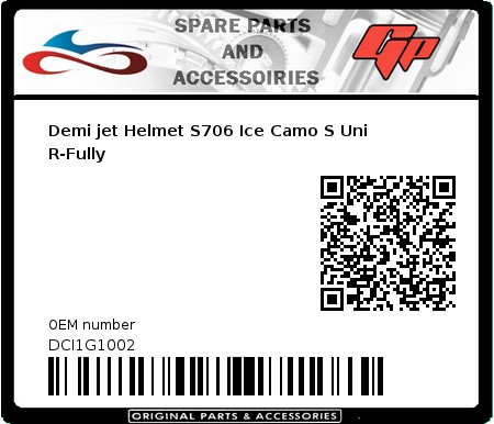 Product image: S-Line - DCI1G1002 - Demi jet Helmet S706 Ice Camo S Uni  R-Fully 