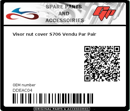 Product image: S-Line - DDEAC04 - Visor nut cover S706 Vendu Par Pair 