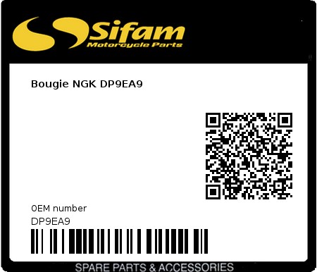 Product image: Sifam - DP9EA9 - Bougie NGK DP9EA9 