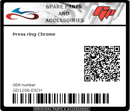 Product image: Goodridge - GD1206-03CH - Press ring Chrome 
