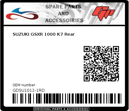 Product image: Goodridge - GDSU1012-1RD - SUZUKI GSXR 1000 K7 Rear    
