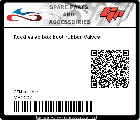 Product image: Athena - MBC007 - Reed valve box boot rubber Valves 