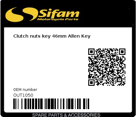 Product image: Sifam - OUT1050 - Clutch nuts key 46mm Allen Key   