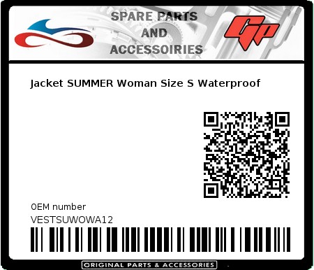 Product image: S-Line - VESTSUWOWA12 - Jacket SUMMER Woman Size S Waterproof 