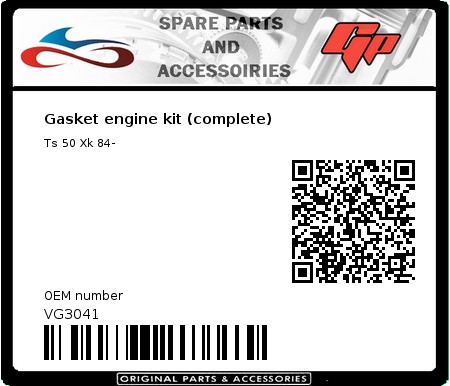 Product image: Athena - VG3041 - Gasket engine kit (complete) 