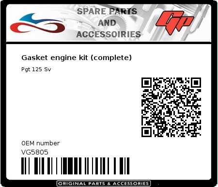 Product image: Athena - VG5805 - Gasket engine kit (complete) 