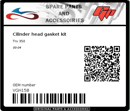 Product image: Athena - VGH158 - Cilinder head gasket kit 