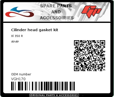 Product image: Athena - VGH170 - Cilinder head gasket kit 