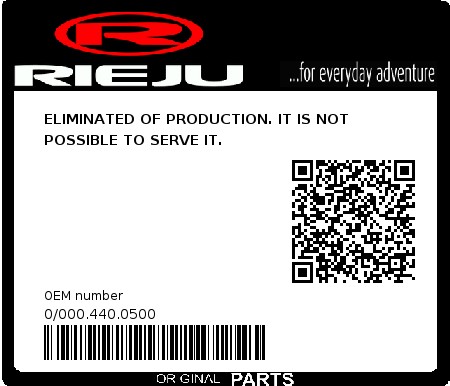 Product image: Rieju - 0/000.440.0500 - ELIMINATED OF PRODUCTION. IT IS NOT POSSIBLE TO SERVE IT.  0