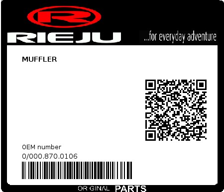 Product image: Rieju - 0/000.870.0106 - MUFFLER  0
