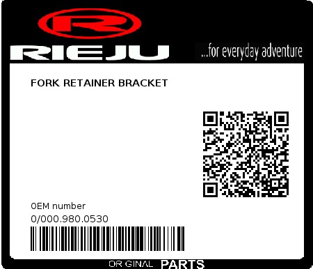 Product image: Rieju - 0/000.980.0530 - FORK RETAINER BRACKET  0