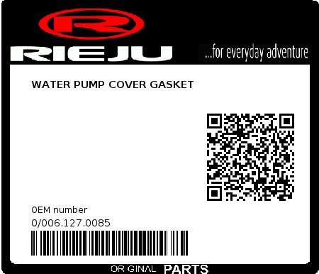 Product image: Rieju - 0/006.127.0085 - WATER PUMP COVER GASKET  0