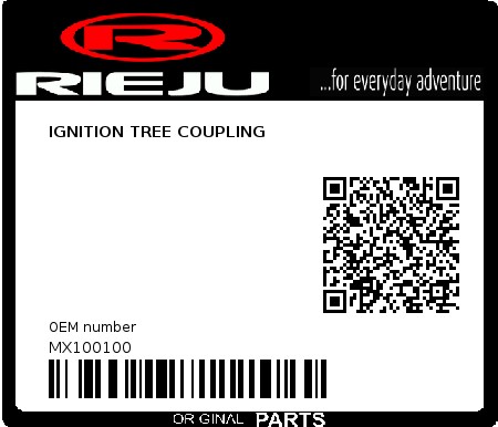 Product image: Rieju - MX100100 - IGNITION TREE COUPLING  0