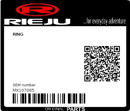 Product image: Rieju - MX107065 - RING  0
