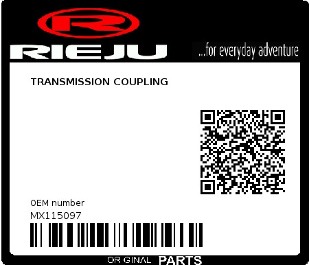 Product image: Rieju - MX115097 - TRANSMISSION COUPLING  0