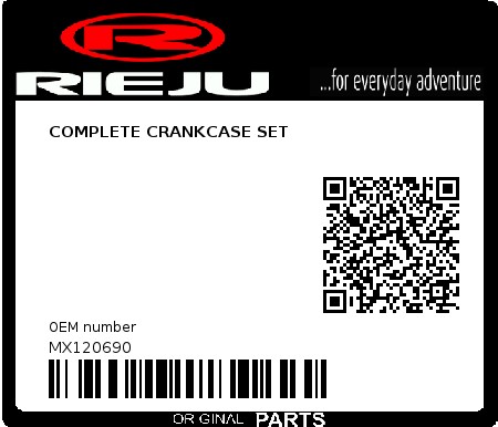 Product image: Rieju - MX120690 - COMPLETE CRANKCASE SET  0